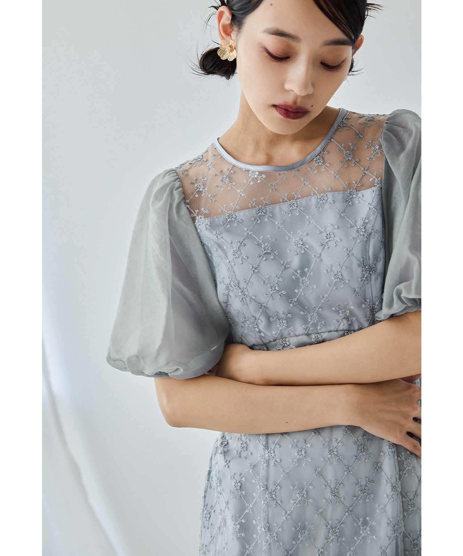 【ビーフラット/bflat】のダイヤレースマーメイドドレス パフスリーブ パーティードレス オケージョンドレス 人気、トレンドファッション・服の通販 founy(ファニー) ファッション Fashion レディースファッション Fashion for Women ワンピース Dresses フォーマル・パーティードレス・結婚式用ドレス Elegant & Casual Dresses イエロー Yellow オーガンジー Organza Fabric スリーブ Sleeve, Long Sleeve / Short Sleeve ダブル Double, Double-Breasted ドレス Dress, One-Piece フェミニン Feminine, Girly ベーシック Basic, Essential マーメイド Mermaid, Fishtail Silhouette リボン Ribbon, Bow おすすめ Recommended / Our Picks エレガント 上品 Elegant 結婚式 Wedding 披露宴 Wedding Reception 二次会 After Party other-1|ID: prp329100004801008 ipo3291000000034917002