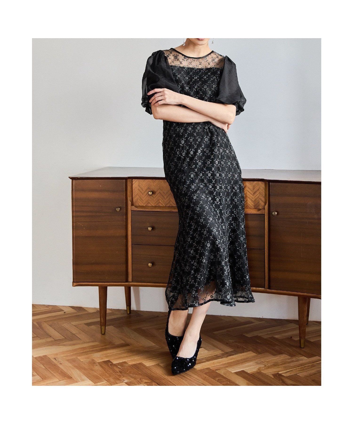 【ビーフラット/bflat】のダイヤレースマーメイドドレス パフスリーブ パーティードレス オケージョンドレス インテリア・キッズ・メンズ・レディースファッション・服の通販 founy(ファニー) ファッション Fashion レディースファッション Fashion for Women ワンピース Dresses フォーマル・パーティードレス・結婚式用ドレス Elegant & Casual Dresses イエロー Yellow オーガンジー Organza Fabric スリーブ Sleeve, Long Sleeve / Short Sleeve ダブル Double, Double-Breasted ドレス Dress, One-Piece フェミニン Feminine, Girly ベーシック Basic, Essential マーメイド Mermaid, Fishtail Silhouette リボン Ribbon, Bow おすすめ Recommended / Our Picks エレガント 上品 Elegant 結婚式 Wedding 披露宴 Wedding Reception 二次会 After Party ブラック|ID: prp329100004801008 ipo3291000000034917007