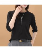 【リフレクト/Reflect】の【アウターを着てもすっきり/手洗い可/インナーにおすすめ◎】六分袖プルオーバージャージ 人気、トレンドファッション・服の通販 founy(ファニー) ファッション Fashion レディースファッション Fashion for Women トップス・カットソー Cut & Sew Tops カジュアルプルオーバー・ニットトップス Pullovers & Knit Tops / Casual Pullovers おすすめ Recommended / Our Picks インナー Innerwear ギャザー Gathered, Ruffled シンプル Simple, Minimal スマート Smart, Elegant ドレープ Drape, Draping Fabric フィット Fit, Slim Fit エレガント 上品 Elegant thumbnail ブラック|ID: prp329100004801070 ipo3291000000034983925