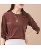 【リフレクト/Reflect】の【アウターを着てもすっきり/手洗い可/インナーにおすすめ◎】六分袖プルオーバージャージ 人気、トレンドファッション・服の通販 founy(ファニー) ファッション Fashion レディースファッション Fashion for Women トップス・カットソー Cut & Sew Tops カジュアルプルオーバー・ニットトップス Pullovers & Knit Tops / Casual Pullovers おすすめ Recommended / Our Picks インナー Innerwear ギャザー Gathered, Ruffled シンプル Simple, Minimal スマート Smart, Elegant ドレープ Drape, Draping Fabric フィット Fit, Slim Fit エレガント 上品 Elegant thumbnail ブラウン|ID: prp329100004801070 ipo3291000000034983927