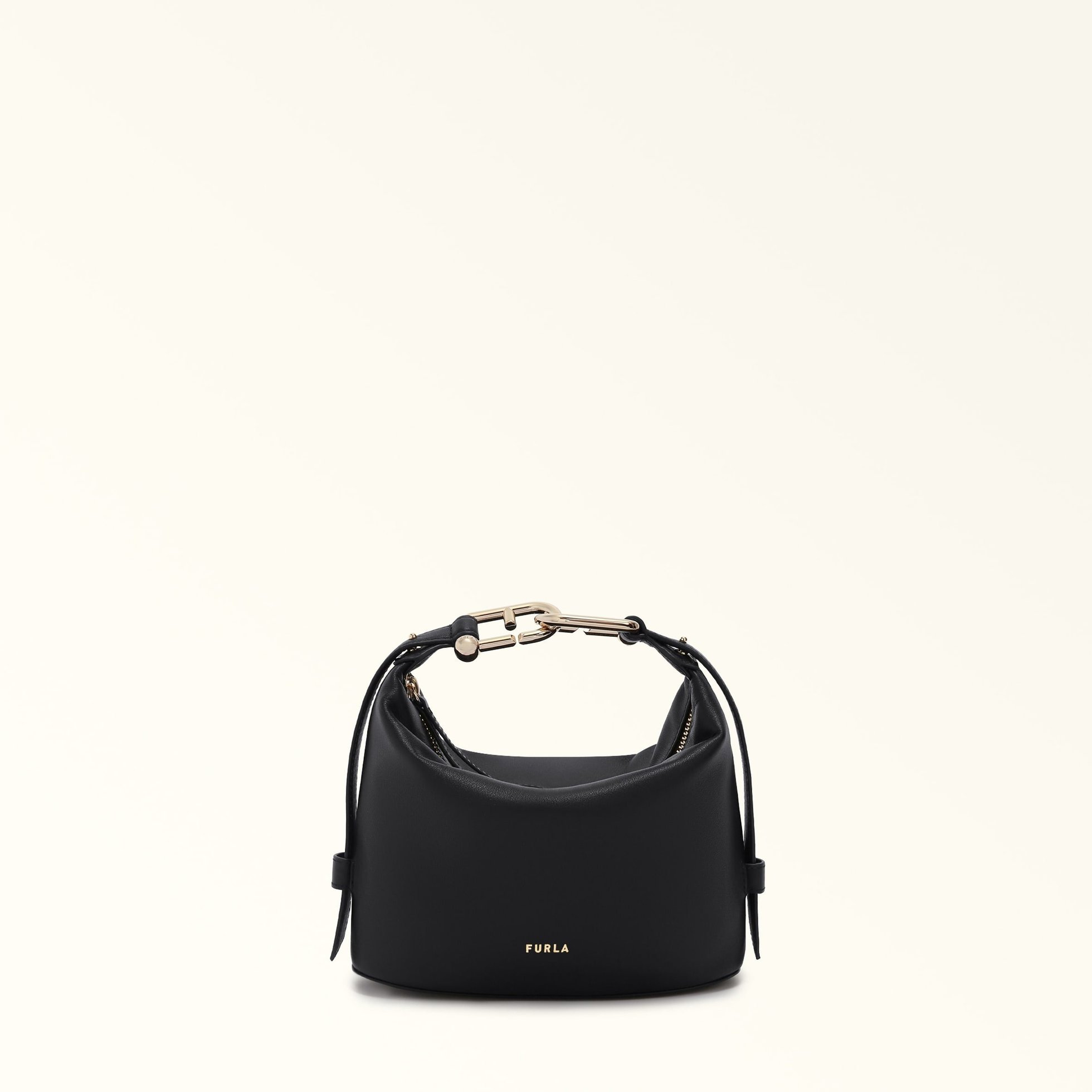 【フルラ/FURLA】の【公式】FURLA NUVOLA MINI HANDBAG インテリア・キッズ・メンズ・レディースファッション・服の通販 founy(ファニー) 　ファッション　Fashion　レディースファッション　Fashion for Women　バッグ　Bags　シェイプ　Shape, Slim Fit　フロント　Front, Front Design　プリント　Print, Printed Pattern　ポケット　Pocket, Pocket Detail　ラウンド　Round, Round Neck　NERO|ID: prp329100004801138 ipo3291000000035030857