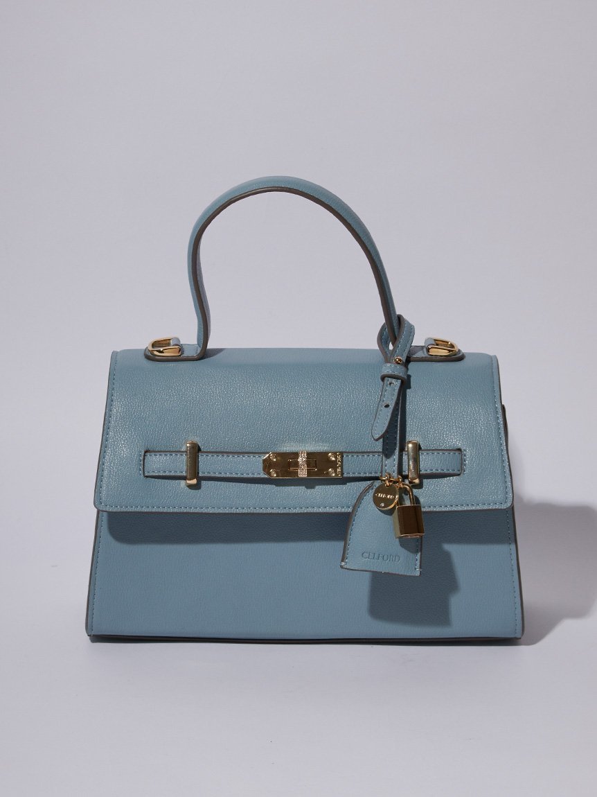 【セルフォード/CELFORD】のビジューツイストバックルハンドバッグ インテリア・キッズ・メンズ・レディースファッション・服の通販 founy(ファニー) 　ファッション　Fashion　レディースファッション　Fashion for Women　バッグ　Bags　コンパクト　Compact, Small Size　スマート　Smart, Elegant　ビジュー　Bijou, Jewel-like Accent　ポーチ　Pouch, Small Case　定番　Standard, Basic Item　財布　Wallet, Purse　SAX[083]|ID: prp329100004801166 ipo3291000000034834326