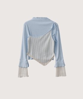 【ラ ポム プチ/LA POMME petit】のAsymmetry Lace Tops 人気、トレンドファッション・服の通販 founy(ファニー) ファッション Fashion レディースファッション Fashion for Women トップス・カットソー Cut & Sew Tops おすすめ Recommended / Our Picks ストライプ Stripe, Striped Pattern スラックス Slacks, Dress Pants セットアップ Set-Up, Coordinated Outfit デニム Denim, Jeans Material トレンド Trend, Trending Now 今季 This Season, Current Season 無地 Plain, Solid Color |ID:prp329100004801199