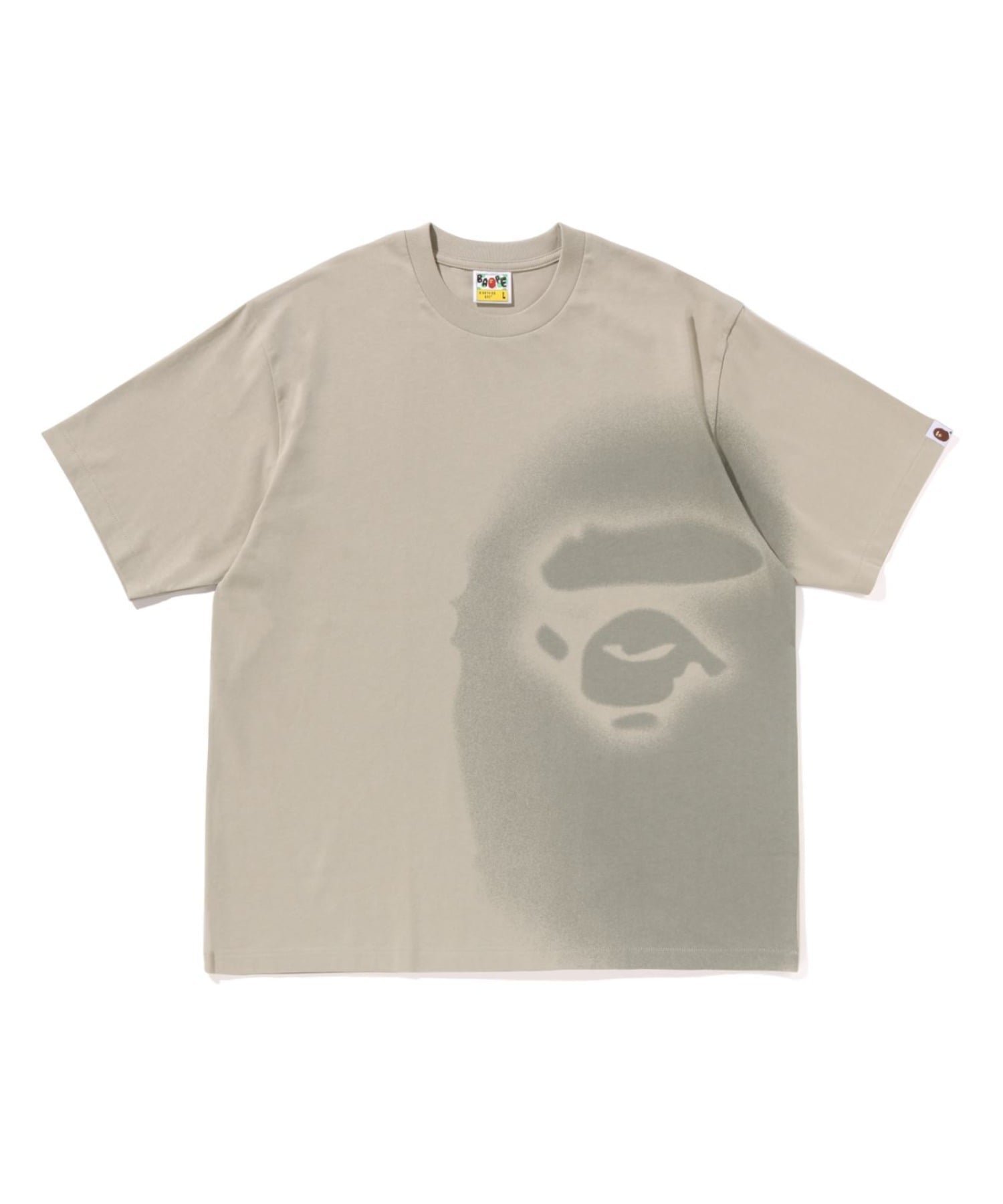 【ア ベイシング エイプ/A BATHING APE】のSPRAY PRINT APE HEAD RELAXED FIT TEE インテリア・キッズ・メンズ・レディースファッション・服の通販 founy(ファニー) 　ファッション　Fashion　レディースファッション　Fashion for Women　ショート　Short, Short Length　スリーブ　Sleeve, Long Sleeve / Short Sleeve　フロント　Front, Front Design　プリント　Print, Printed Pattern　BEIGE|ID: prp329100004801278 ipo3291000000035173459