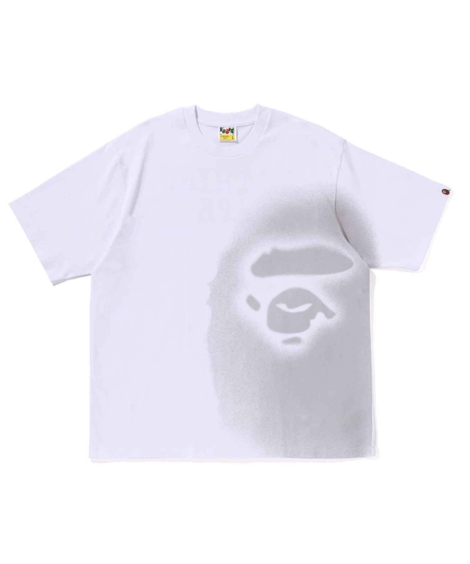【ア ベイシング エイプ/A BATHING APE】のSPRAY PRINT APE HEAD RELAXED FIT TEE インテリア・キッズ・メンズ・レディースファッション・服の通販 founy(ファニー) 　ファッション　Fashion　レディースファッション　Fashion for Women　ショート　Short, Short Length　スリーブ　Sleeve, Long Sleeve / Short Sleeve　フロント　Front, Front Design　プリント　Print, Printed Pattern　WHITE|ID: prp329100004801278 ipo3291000000035173461