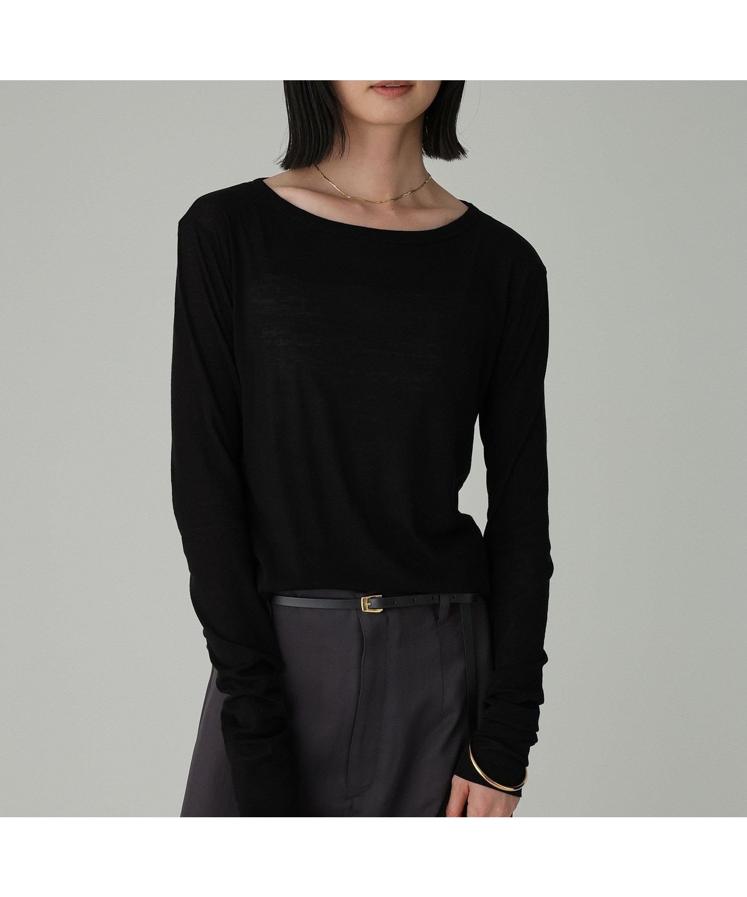 【バビロン/BABYLONE / KIDS】のシアーツイストフライスクルーカットソー インテリア・キッズ・メンズ・レディースファッション・服の通販 founy(ファニー) 　ファッション　Fashion　キッズファッション　Fashion for Kids　トップス・カットソー　Cut & Sew Tops　インナー　Innerwear　シンプル　Simple, Minimal　フィット　Fit, Slim Fit　ルーズ　Loose, Oversized　再入荷　Restock / Back in Stock　ブラック19|ID: prp329100004801324 ipo3291000000035247553