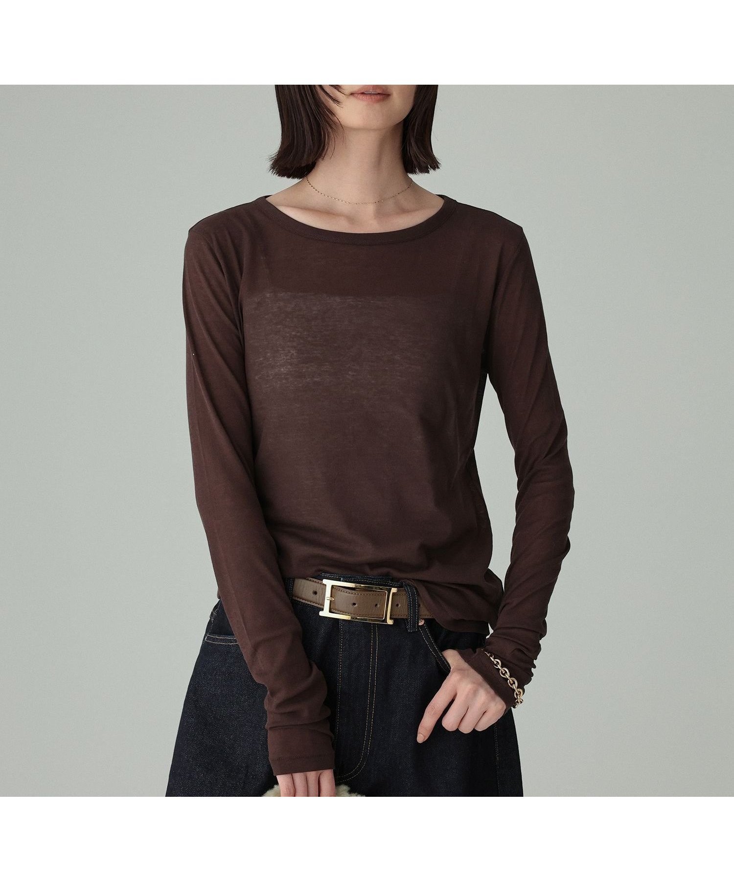 【バビロン/BABYLONE / KIDS】のシアーツイストフライスクルーカットソー インテリア・キッズ・メンズ・レディースファッション・服の通販 founy(ファニー) 　ファッション　Fashion　キッズファッション　Fashion for Kids　トップス・カットソー　Cut & Sew Tops　インナー　Innerwear　シンプル　Simple, Minimal　フィット　Fit, Slim Fit　ルーズ　Loose, Oversized　再入荷　Restock / Back in Stock　ブラウン50|ID: prp329100004801324 ipo3291000000035247554