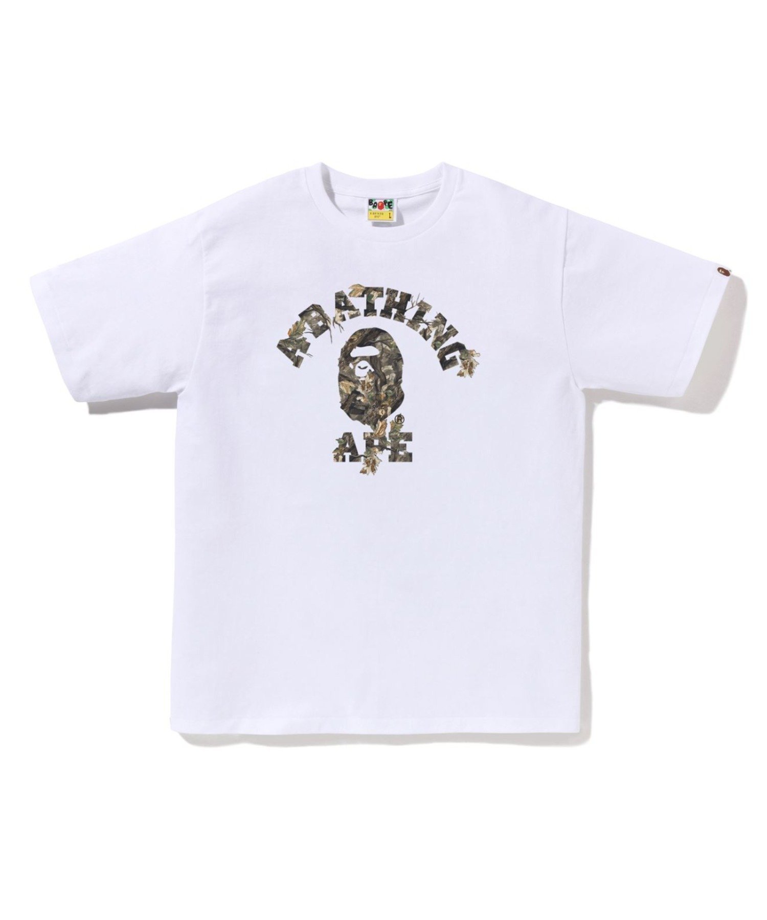 【ア ベイシング エイプ/A BATHING APE】のTREE EDGE CAMO COLLEGE TEE インテリア・キッズ・メンズ・レディースファッション・服の通販 founy(ファニー) 　ファッション　Fashion　レディースファッション　Fashion for Women　インナー　Innerwear　クラシック　Classic, Timeless Style　ショート　Short, Short Length　スリーブ　Sleeve, Long Sleeve / Short Sleeve　パターン　Pattern, Design Print　フロント　Front, Front Design　プリント　Print, Printed Pattern　モチーフ　Motif, Design Theme　ラバー　Rubber, Rubber Sole　WHxBW|ID: prp329100004801330 ipo3291000000034960605