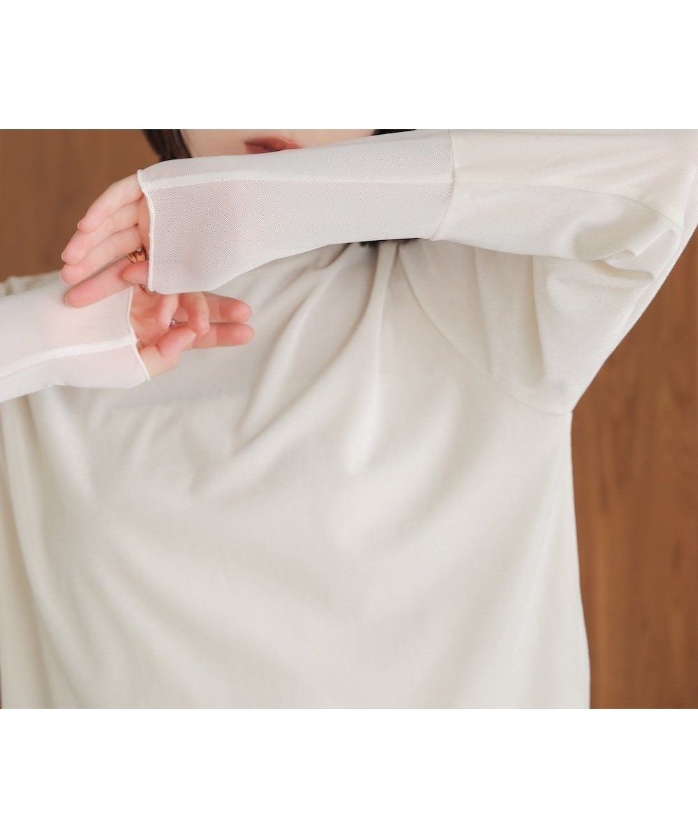 【バブ ブージュルード/Bab Bou Jeloud】のシアーベロアインナー インテリア・キッズ・メンズ・レディースファッション・服の通販 founy(ファニー) ファッション Fashion レディースファッション Fashion for Women トップス・カットソー Cut & Sew Tops ベロアトップス Velour Tops / Velvet-Look Items インナー Innerwear ギャザー Gathered, Ruffled シアー Sheer, See-Through ストレッチ Stretch, Stretchy Fabric チュール Tulip, Tulip Motif トレンド Trend, Trending Now 定番 Standard, Basic Item 人気 Popular, Best Seller フィット Fit, Slim Fit ベロア Velour, Soft Velvet メッシュ Mesh, Net Fabric 再入荷 Restock / Back in Stock エレガント 上品 Elegant OFFWHITE|ID: prp329100004801557 ipo3291000000034837045