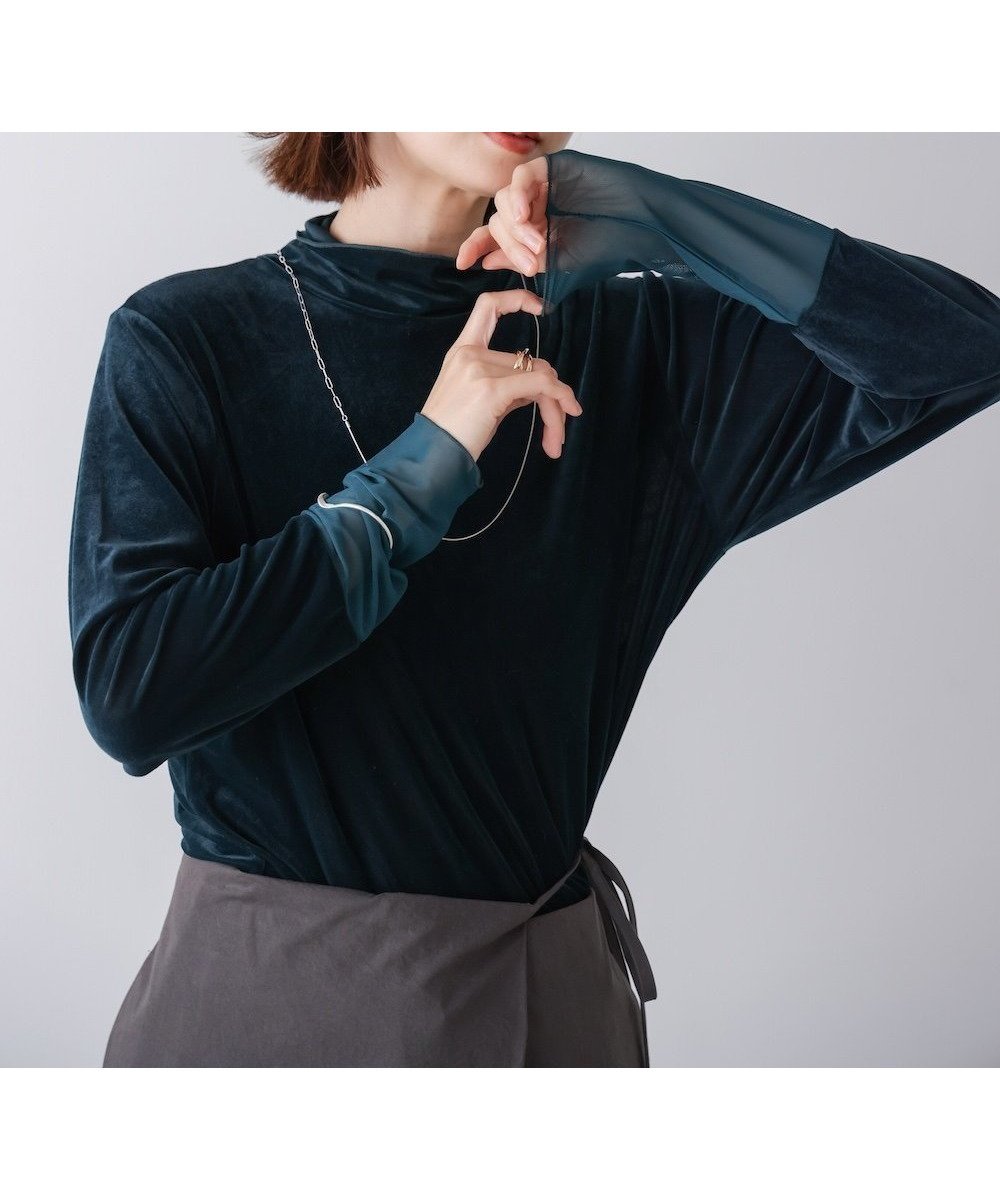 【バブ ブージュルード/Bab Bou Jeloud】のシアーベロアインナー インテリア・キッズ・メンズ・レディースファッション・服の通販 founy(ファニー) ファッション Fashion レディースファッション Fashion for Women トップス・カットソー Cut & Sew Tops ベロアトップス Velour Tops / Velvet-Look Items インナー Innerwear ギャザー Gathered, Ruffled シアー Sheer, See-Through ストレッチ Stretch, Stretchy Fabric チュール Tulip, Tulip Motif トレンド Trend, Trending Now 定番 Standard, Basic Item 人気 Popular, Best Seller フィット Fit, Slim Fit ベロア Velour, Soft Velvet メッシュ Mesh, Net Fabric 再入荷 Restock / Back in Stock エレガント 上品 Elegant GREEN|ID: prp329100004801557 ipo3291000000034837048