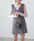 【フリーズマート/FREE'S MART】のジレ風ラップミニジャンパースカート 人気、トレンドファッション・服の通販 founy(ファニー) ファッション Fashion レディースファッション Fashion for Women アウター Coat / Outerwear Collection インナー Innerwear ツイル Twist, Twisted Detail フラップ Flap, Flap Pocket フロント Front, Front Design ポケット Pocket, Pocket Detail ロング Long, Long-Length 半袖 Short Sleeve, Half Sleeve 長袖 Long Sleeve, Full Sleeve thumbnail グレー|ID: prp329100004801566 ipo3291000000034837148