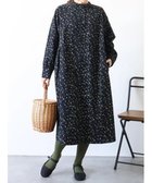 【ルディックパーク/LUDIC PARK】の花柄コーデュロイワンピース 人気、トレンドファッション・服の通販 founy(ファニー) ファッション Fashion レディースファッション Fashion for Women ワンピース Dresses ギャザー Gathered, Ruffled コーデュロイ Corduroy, Cord Fabric フェミニン Feminine, Girly thumbnail 紺|ID: prp329100004801624 ipo3291000000034837434