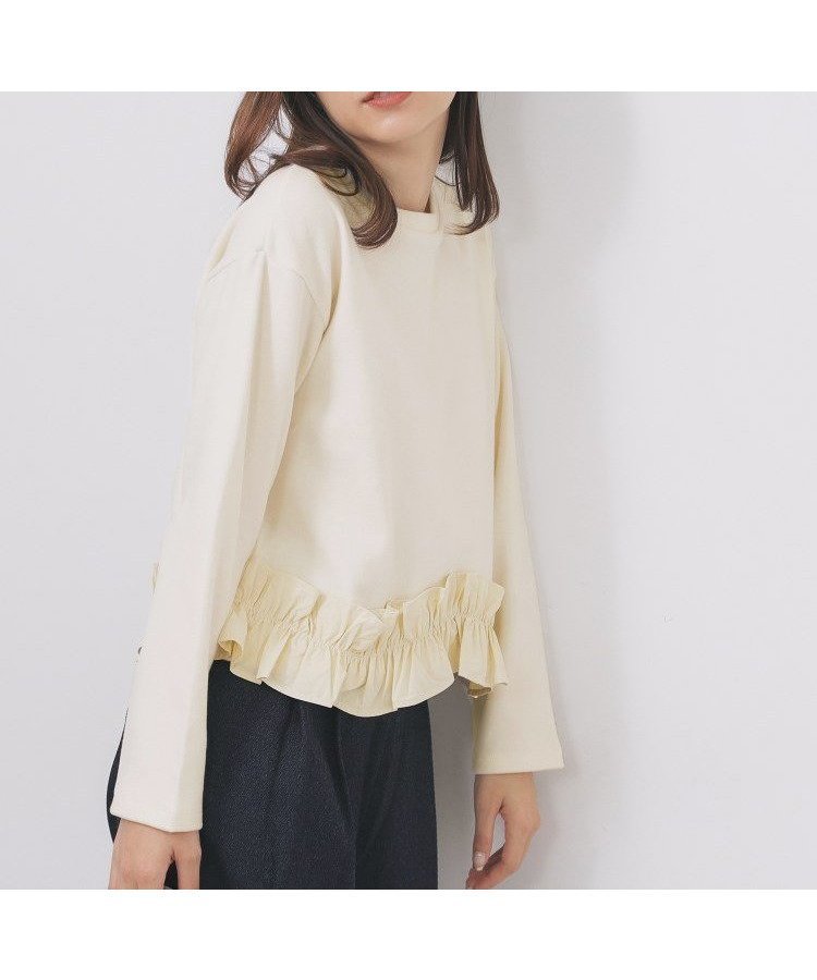 【インデックス/INDEX】のフリルドッキングトップス【洗濯機OK】 人気、トレンドファッション・服の通販 founy(ファニー) 　ファッション　Fashion　レディースファッション　Fashion for Women　トップス・カットソー　Cut & Sew Tops　シンプル　Simple, Minimal　スタイリッシュ　Stylish, Fashionable　スマート　Smart, Elegant　フォーマル　Formal, Dressy　フリル　Frill, Ruffle　ラウンド　Round, Round Neck　 other-1|ID: prp329100004801630 ipo3291000000034874474