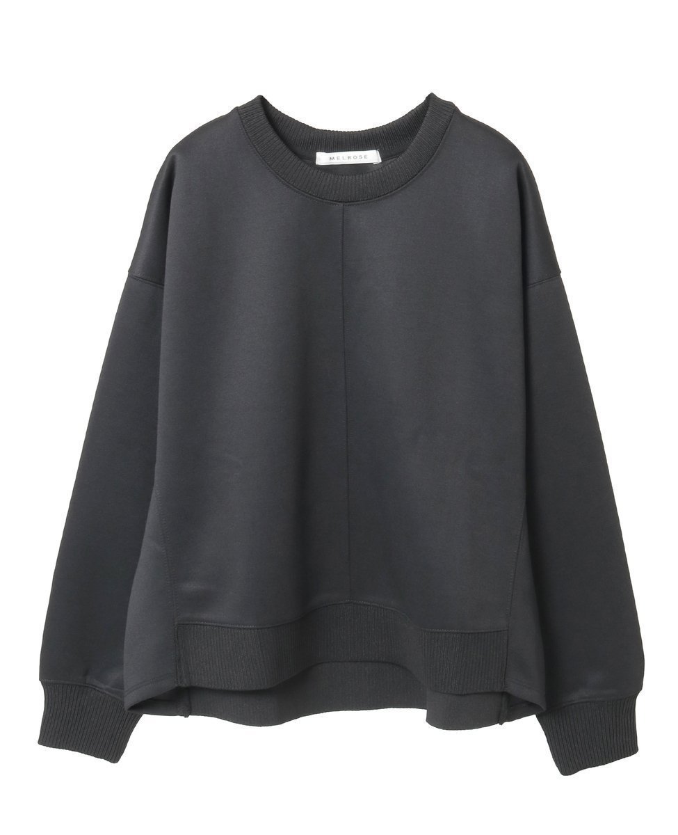 【メルローズ クレール/MELROSE claire】のドロップスリーブプルオーバー インテリア・キッズ・メンズ・レディースファッション・服の通販 founy(ファニー) ファッション Fashion レディースファッション Fashion for Women トップス・カットソー Cut & Sew Tops カジュアルプルオーバー・ニットトップス Pullovers & Knit Tops / Casual Pullovers ボンディング Bonding, Bonded Fabric 軽量 Lightweight, Ultra Light ブラック|ID: prp329100004801652 ipo3291000000034837659