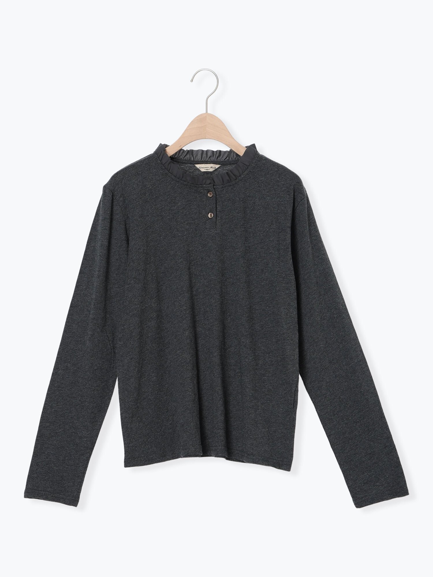 【サマンサモスモス/Samansa Mos2】の◎襟フリルカットソー インテリア・キッズ・メンズ・レディースファッション・服の通販 founy(ファニー) ファッション Fashion レディースファッション Fashion for Women トップス・カットソー Cut & Sew Tops カットソー・ベーシックTシャツ Cut-and-Sewn Tops / Stretch Tees & Basics インナー Innerwear カットソー Cut and Sewn Top フリル Frill, Ruffle エレガント 上品 Elegant グレー|ID: prp329100004801654 ipo3291000000034837679