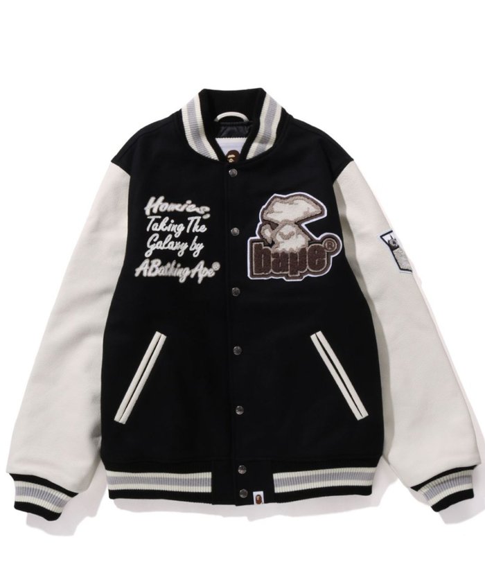 【ア ベイシング エイプ パイレート ストア/A BATHING APE PIRATE STORE / MEN】のBATHING APE VARSITY JACKET インテリア・キッズ・メンズ・レディースファッション・服の通販 founy(ファニー) https://founy.com/ ファッション Fashion メンズファッション Fashion for Men クラシック Classic, Timeless Style グラフィック Graphic, Graphic Design チェーン Chain, Chain Strap ポケット Pocket, Pocket Detail メルトン Melton, Heavy Wool |ID: prp329100004801662 ipo3291000000035139210