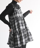 【アールピーエス/rps】の起毛チェックティアードキャミチュニック 人気、トレンドファッション・服の通販 founy(ファニー) ファッション Fashion レディースファッション Fashion for Women トップス・カットソー Cut & Sew Tops キャミソール&ノースリーブ Camisoles & Sleeveless Tops チェック Check, Plaid, Tartan ティアード Tiered, Tiered Style フリル Frill, Ruffle リボン Ribbon, Bow thumbnail ブラック|ID: prp329100004801695 ipo3291000000034837977