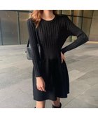 【ミニミニストア/miniministore】のケーブル編みニットミニワンピース 韓国風 ブラック|ID: prp329100004801712 ipo3291000000034936990