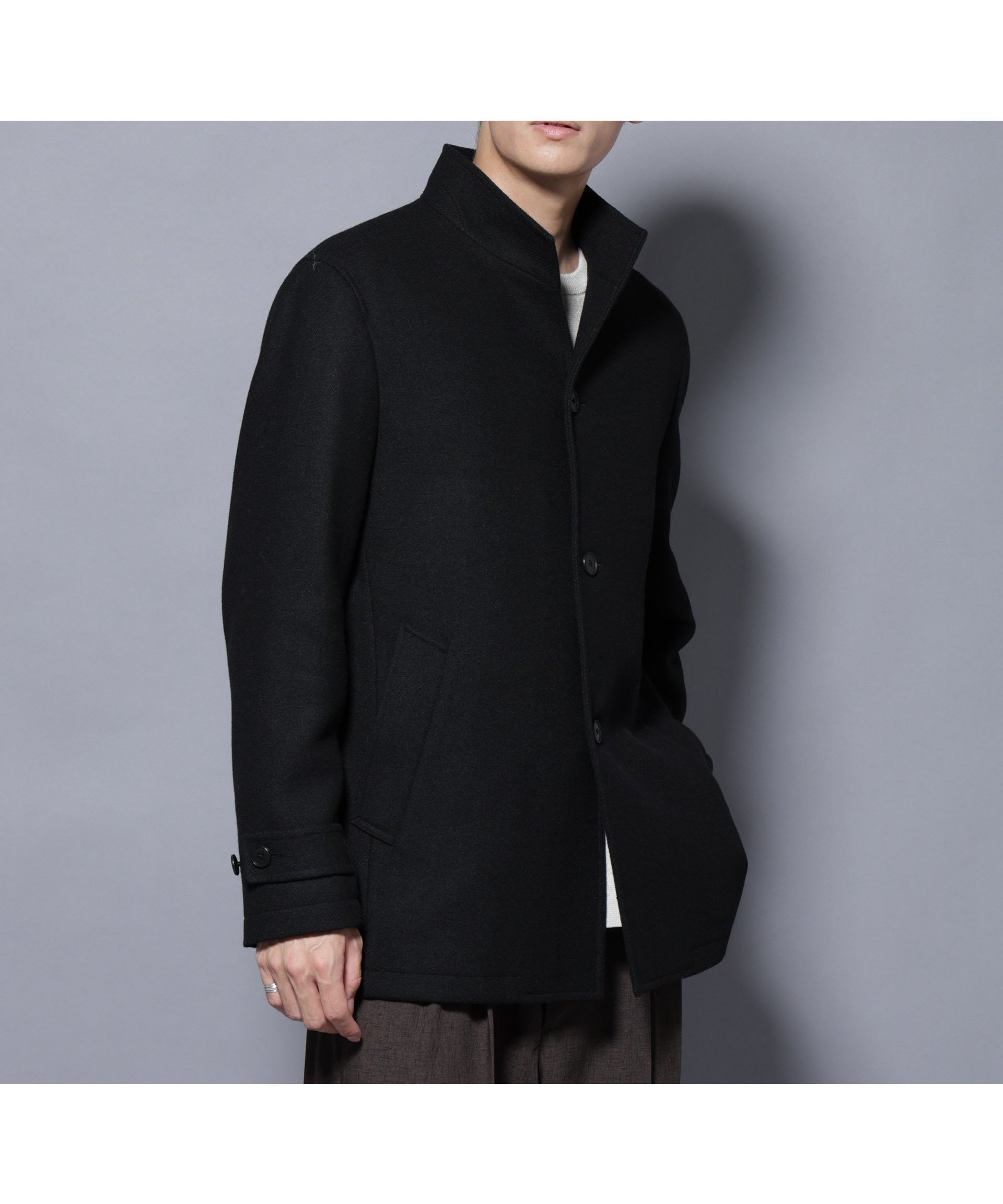 【ナノ ユニバース/nano universe / MEN】のウール/Nメルトンスタンドカラーコート インテリア・キッズ・メンズ・レディースファッション・服の通販 founy(ファニー) ファッション Fashion メンズファッション Fashion for Men ジャケット Jacket, Outerwear スタンド Stand Collar, Upright Stand スーツ Suit, Formalwear ツイル Twist, Twisted Detail デニム Denim, Jeans Material 定番 Standard, Basic Item バランス Balance, Style Balance パターン Pattern, Design Print ベーシック Basic, Essential 別注 Limited Edition, Custom Order ミドル Middle Length, Mid Height メルトン Melton, Heavy Wool モノトーン Monotone, Black and White アウトレット Outlet / Clearance おすすめ Recommended / Our Picks エレガント 上品 Elegant ビジネス 仕事 通勤 Business / Work / Commuting 2025年 2025 2025-2026秋冬・A/W Autumn/Winter 2025–26 AW25–26 ブラック|ID: prp329100004801757 ipo3291000000034838477
