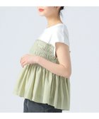 【ビームス ハート/BEAMS HEART】の異素材シャーリング フレンチ プルオーバー 人気、トレンドファッション・服の通販 founy(ファニー) ファッション Fashion レディースファッション Fashion for Women トップス・カットソー Cut & Sew Tops カジュアルプルオーバー・ニットトップス Pullovers & Knit Tops / Casual Pullovers ウェーブ Wavy Pattern ギャザー Gathered, Ruffled コンパクト Compact, Small Size シャーリング Shirring, Ruched シンプル Simple, Minimal タイトスカート Pencil Skirt, Tight Skirt デニム Denim, Jeans Material バランス Balance, Style Balance フレンチ French, French Style ワイド Wide, Wide Fit thumbnail LIGHT GREEN|ID: prp329100004801766 ipo3291000000034838556