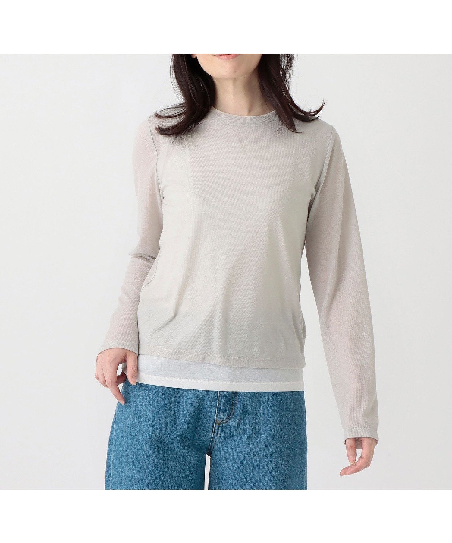 【アフタヌーンティー リビング/Afternoon Tea LIVING】のシアーレイヤードクルーネックプルオーバー インテリア・キッズ・メンズ・レディースファッション・服の通販 founy(ファニー) ファッション Fashion レディースファッション Fashion for Women トップス・カットソー Cut & Sew Tops カジュアルプルオーバー・ニットトップス Pullovers & Knit Tops / Casual Pullovers おすすめ Recommended / Our Picks シアー Sheer, See-Through シンプル Simple, Minimal タンク Tank Top, Sleeveless Top トレンド Trend, Trending Now ベーシック Basic, Essential ライトグレー|ID: prp329100004801769 ipo3291000000034838572