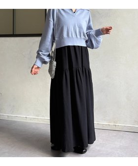 【ゼヴォン/Thevon】の襟付きニットセットキャミワンピース 人気、トレンドファッション・服の通販 founy(ファニー) ファッション Fashion レディースファッション Fashion for Women ワンピース Dresses キャミソールワンピース Camisole Dresses ショーツ Shorts, Short Pants ロング Long, Long-Length 再入荷 Restock / Back in Stock おすすめ Recommended / Our Picks エレガント 上品 Elegant 2025年 2025 2025-2026秋冬・A/W Autumn/Winter 2025–26 AW25–26 |ID:prp329100004801771