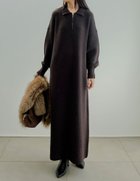 【リエディ/Re:EDIT】の片畔編み襟付きハーフジップニットワンピ 人気、トレンドファッション・服の通販 founy(ファニー) ファッション Fashion レディースファッション Fashion for Women ワンピース Dresses ニットワンピース Knit Dresses おすすめ Recommended / Our Picks インナー Innerwear カットソー Cut and Sewn Top コンパクト Compact, Small Size ショート Short, Short Length ジップ Zip, Zipper トレンド Trend, Trending Now バランス Balance, Style Balance ミドル Middle Length, Mid Height エレガント 上品 Elegant 畦 Ribbed Knit thumbnail ブラウン|ID: prp329100004801808 ipo3291000000034838802