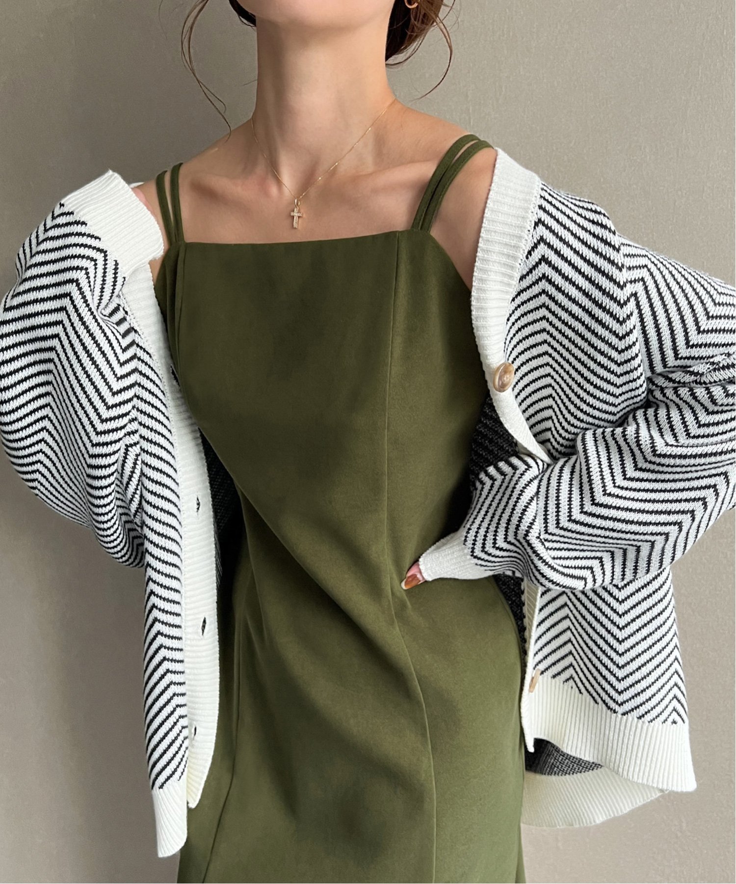 【ジュノア/JUNOAH】のピーチスキンIラインキャミワンピース インテリア・キッズ・メンズ・レディースファッション・服の通販 founy(ファニー) ファッション Fashion レディースファッション Fashion for Women ワンピース Dresses キャミソールワンピース Camisole Dresses ピーチ Peach, Soft Touch カーキ|ID: prp329100004801816 ipo3291000000034838860