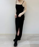 【ジュノア/JUNOAH】のバックリボンIラインキャミワンピース 人気、トレンドファッション・服の通販 founy(ファニー) ファッション Fashion レディースファッション Fashion for Women ワンピース Dresses キャミソールワンピース Camisole Dresses リボン Ribbon, Bow thumbnail ブラック|ID: prp329100004801818 ipo3291000000034838881