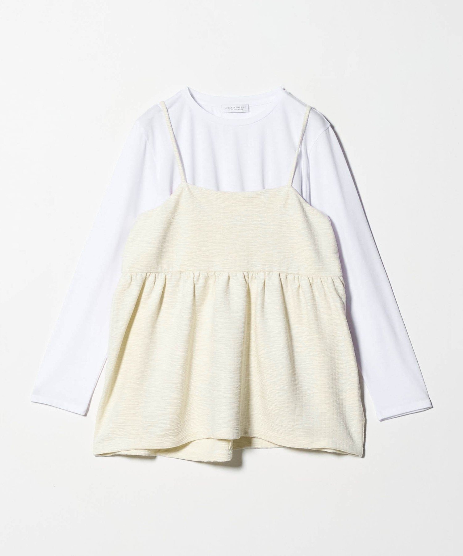 【ユナイテッドアローズ/UNITED ARROWS】のクリンクル ベロアキャミ+Tシャツ A DAY IN THE LIFE インテリア・キッズ・メンズ・レディースファッション・服の通販 founy(ファニー) ファッション Fashion レディースファッション Fashion for Women トップス・カットソー Cut & Sew Tops キャミソール&ノースリーブ Camisoles & Sleeveless Tops シャツ・ブラウス・オフィスカジュアル Elegant Blouses & Button-Ups ロングTシャツ・Tシャツ Longline T-Shirts & Tees ベロアトップス Velour Tops / Velvet-Look Items インナー Innerwear 秋 Autumn カットソー Cut and Sewn Top キャミ Camisole, Cami Top キャミソール Camisole, Spaghetti Strap Top ギャザー Gathered, Ruffled シンプル Simple, Minimal セットアップ Set-Up, Coordinated Outfit タイトスカート Pencil Skirt, Tight Skirt チェック Check, Plaid, Tartan トレンド Trend, Trending Now バランス Balance, Style Balance ベロア Velour, Soft Velvet ベーシック Basic, Essential ラップ Wrap, Wrap Design アウトレット Outlet / Clearance おすすめ Recommended / Our Picks ビジネス 仕事 通勤 Business / Work / Commuting OFF WHITE|ID: prp329100004801834 ipo3291000000034838978