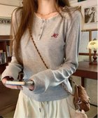 【チェルカ/CERCA】のNia/Nia(ニア)/ヘンリーネック フリル 長袖カットソー 人気、トレンドファッション・服の通販 founy(ファニー) ファッション Fashion レディースファッション Fashion for Women トップス・カットソー Cut & Sew Tops カットソー・ベーシックTシャツ Cut-and-Sewn Tops / Stretch Tees & Basics おすすめ Recommended / Our Picks カットソー Cut and Sewn Top ガーリー Girly, Feminine Style シンプル Simple, Minimal ストレート Straight, Straight Cut スラックス Slacks, Dress Pants デニム Denim, Jeans Material トレンド Trend, Trending Now フリル Frill, Ruffle ボトム Bottoms, Lower Wear レオパード Leopard, Animal Print レース Lace, Lace Fabric 再入荷 Restock / Back in Stock A/W・秋冬 Autumn/Winter 長袖 Long Sleeve, Full Sleeve thumbnail グレー|ID: prp329100004801841 ipo3291000000034839017