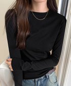 【アミュレット/Amulet】の【Dewlily】ナチュラルフィット長袖カットソー ブラック|ID: prp329100004801851 ipo3291000000034839060