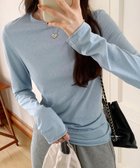 【アミュレット/Amulet】の【Dewlily】ナチュラルフィット長袖カットソー ブルー|ID: prp329100004801851 ipo3291000000034839061