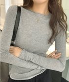 【アミュレット/Amulet】の【Dewlily】ナチュラルフィット長袖カットソー グレー|ID: prp329100004801851 ipo3291000000034839064