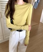 【アミュレット/Amulet】の【Dewlily】ナチュラルフィット長袖カットソー イエロー|ID: prp329100004801851 ipo3291000000034839067