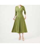 【シビラ/SYBILLA】のタッキングデザインドレス(7分袖) 人気、トレンドファッション・服の通販 founy(ファニー) ファッション Fashion レディースファッション Fashion for Women トップス・カットソー Cut & Sew Tops ワンピース Dresses フォーマル・パーティードレス・結婚式用ドレス Elegant & Casual Dresses アンダー Underwear Essentials エレガント 上品 Elegant 春 Spring 秋 Autumn シェイプ Shape, Slim Fit シンプル Simple, Minimal とろみ Fluid, Flowy Fabric ドレス Dress, One-Piece ドレープ Drape, Draping Fabric フィット Fit, Slim Fit フォルム Silhouette, Form フレア Flare, Flared 冬 Winter / This Winter 夏 Summer thumbnail グリーン|ID: prp329100004801879 ipo3291000000034839186