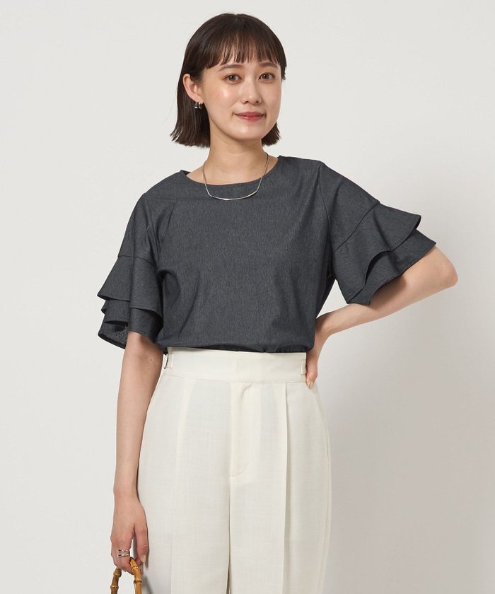 【ユナイテッドアローズ/UNITED ARROWS】のシルトリ ダブルフレアスリーブ プルオーバー カットソー インテリア・キッズ・メンズ・レディースファッション・服の通販 founy(ファニー) https://founy.com/ ファッション Fashion レディースファッション Fashion for Women トップス・カットソー Cut & Sew Tops カジュアルプルオーバー・ニットトップス Pullovers & Knit Tops / Casual Pullovers カットソー・ベーシックTシャツ Cut-and-Sewn Tops / Stretch Tees & Basics 春 Spring カットソー Cut and Sewn Top コンパクト Compact, Small Size バランス Balance, Style Balance フェミニン Feminine, Girly ボトム Bottoms, Lower Wear ワイド Wide, Wide Fit アウトレット Outlet / Clearance 夏 Summer ビジネス 仕事 通勤 Business / Work / Commuting |ID: prp329100004801880 ipo3291000000034839190