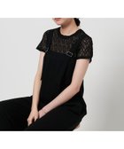 【ユナイテッドアローズ/UNITED ARROWS】のフラワーレース ショートスリーブ プルオーバー BLACK|ID: prp329100004801891 ipo3291000000034839265