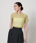 【ユナイテッドアローズ/UNITED ARROWS】のフラワーレース ショートスリーブ プルオーバー LIME|ID: prp329100004801891 ipo3291000000034839267