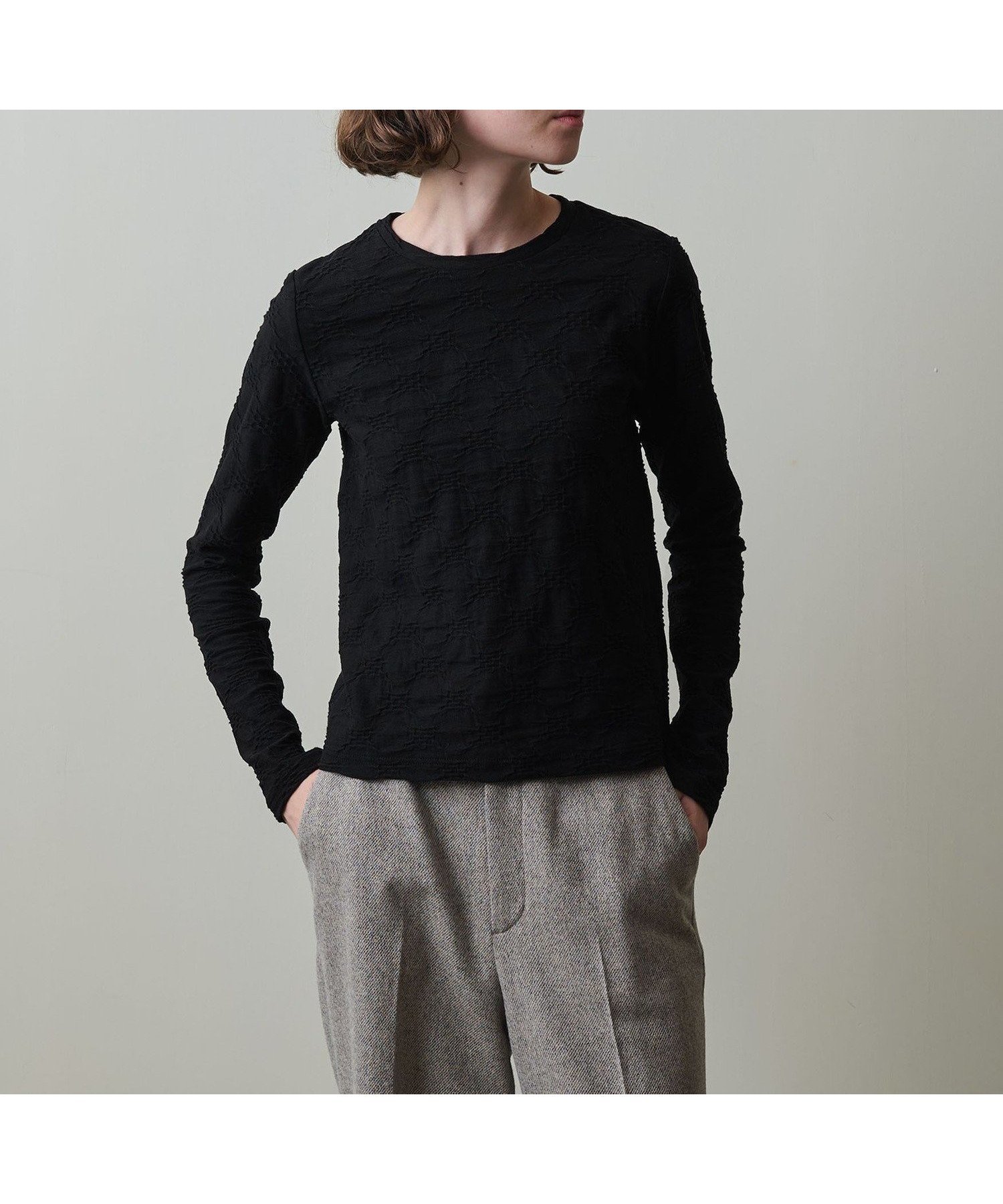 【ユナイテッドアローズ/UNITED ARROWS】のSteven Alan シュリンクジャージー カットソー インテリア・キッズ・メンズ・レディースファッション・服の通販 founy(ファニー) 　ファッション　Fashion　レディースファッション　Fashion for Women　トップス・カットソー　Cut & Sew Tops　カットソー・ベーシックTシャツ　Cut-and-Sewn Tops / Stretch Tees & Basics　インナー　Innerwear　カットソー　Cut and Sewn Top　アウトレット　Outlet / Clearance　BLACK|ID: prp329100004801902 ipo3291000000034839327