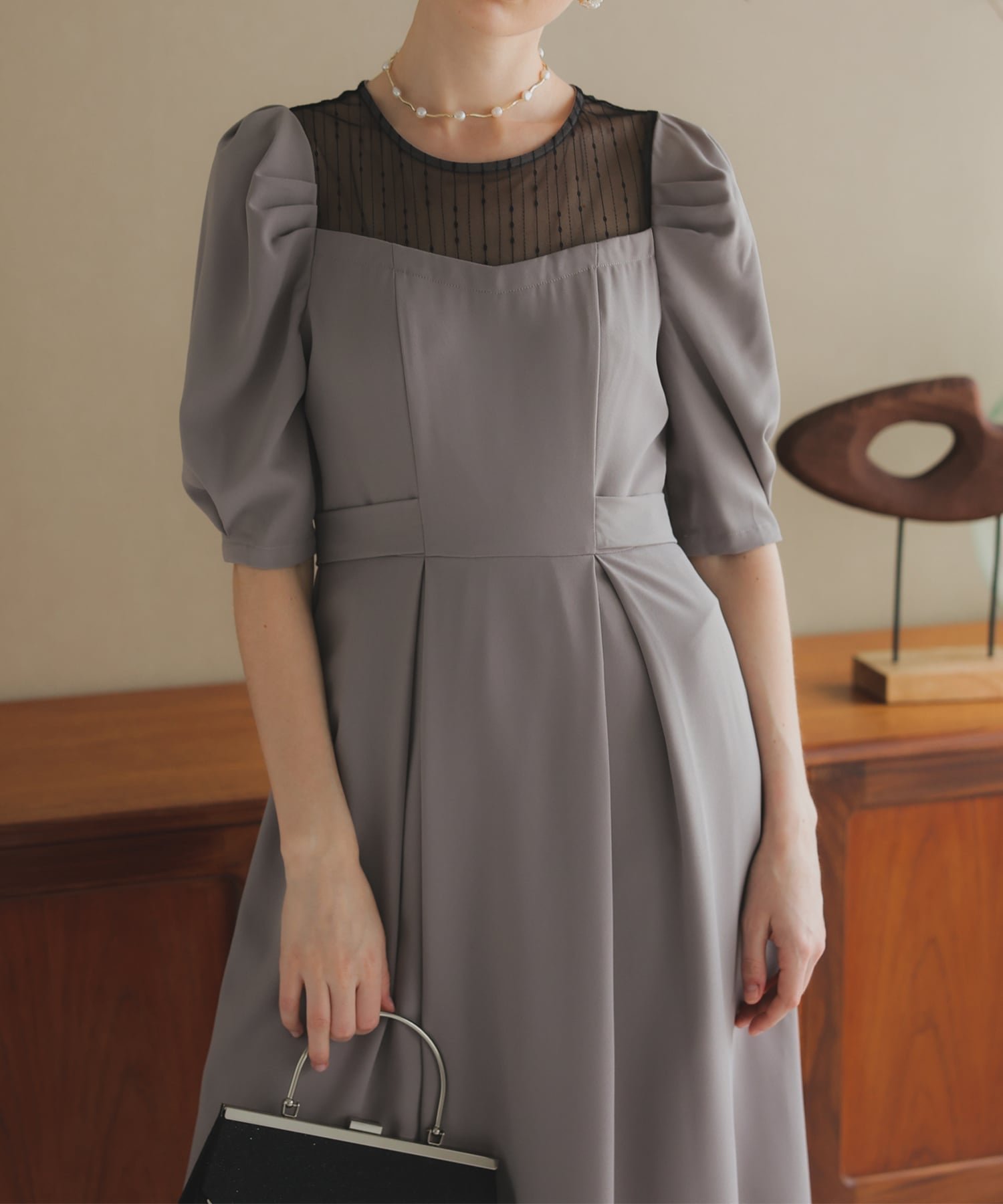 【ハレモード/haremode】の【haremode ハレモード公式】リボンベルト付パフスリーブドレス インテリア・キッズ・メンズ・レディースファッション・服の通販 founy(ファニー) ファッション Fashion レディースファッション Fashion for Women ワンピース Dresses フォーマル・パーティードレス・結婚式用ドレス Elegant & Casual Dresses ベルト&ウエストマーク Belts & Waist Accessories スリーブ Sleeve, Long Sleeve / Short Sleeve デコルテ Décolleté, Neckline ドレス Dress, One-Piece パーティ Party, Party Style フェミニン Feminine, Girly リボン Ribbon, Bow レース Lace, Lace Fabric おすすめ Recommended / Our Picks エレガント 上品 Elegant 結婚式 Wedding 披露宴 Wedding Reception 二次会 After Party グレー|ID: prp329100004801913 ipo3291000000034839394