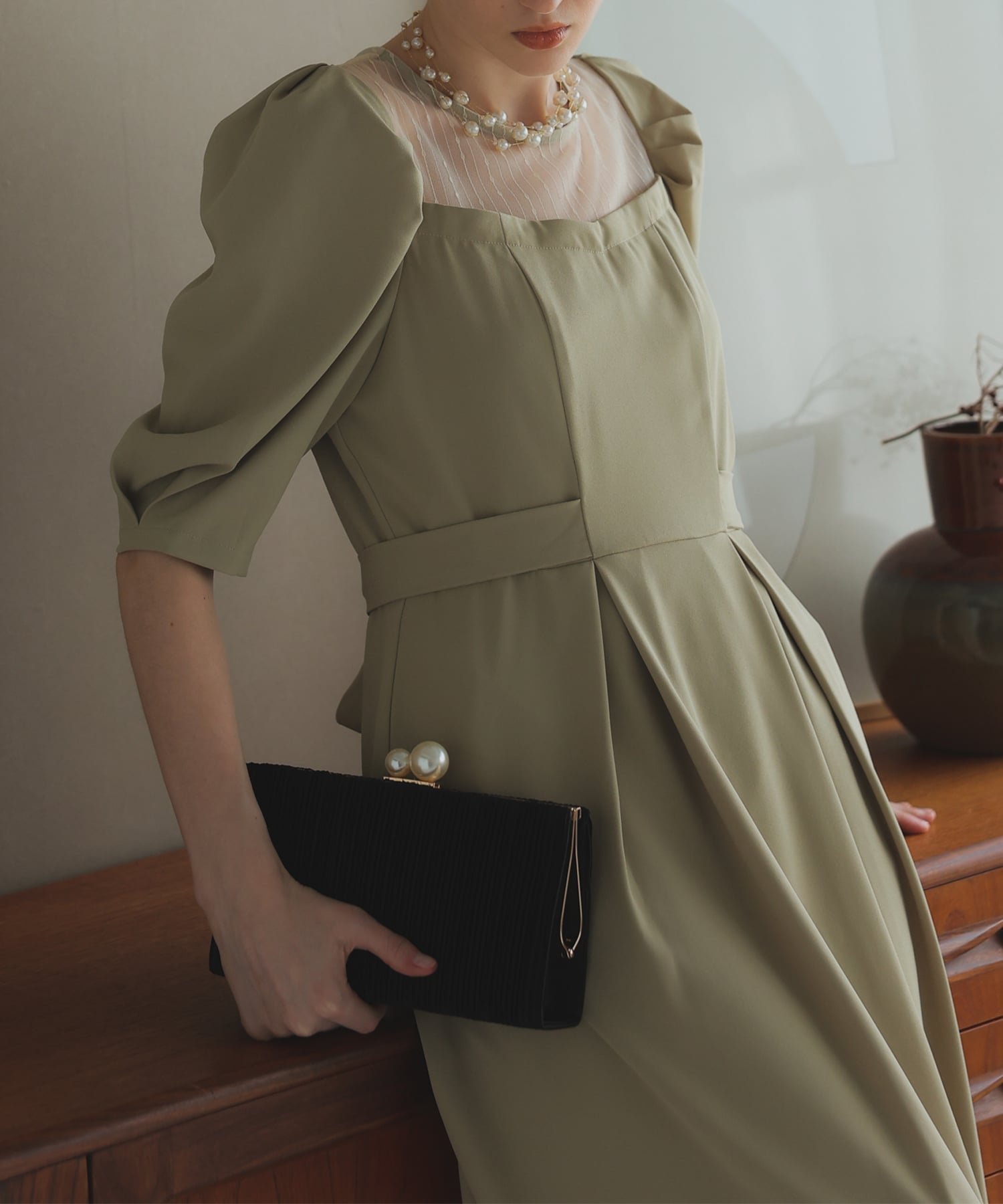 【ハレモード/haremode】の【haremode ハレモード公式】リボンベルト付パフスリーブドレス インテリア・キッズ・メンズ・レディースファッション・服の通販 founy(ファニー) ファッション Fashion レディースファッション Fashion for Women ワンピース Dresses フォーマル・パーティードレス・結婚式用ドレス Elegant & Casual Dresses ベルト&ウエストマーク Belts & Waist Accessories スリーブ Sleeve, Long Sleeve / Short Sleeve デコルテ Décolleté, Neckline ドレス Dress, One-Piece パーティ Party, Party Style フェミニン Feminine, Girly リボン Ribbon, Bow レース Lace, Lace Fabric おすすめ Recommended / Our Picks エレガント 上品 Elegant 結婚式 Wedding 披露宴 Wedding Reception 二次会 After Party カーキ|ID: prp329100004801913 ipo3291000000034839395