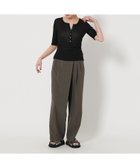 【ユナイテッドアローズ/UNITED ARROWS】のコットンシアーワッフル ヘンリーネック カットソー BLACK|ID: prp329100004801924 ipo3291000000034839444