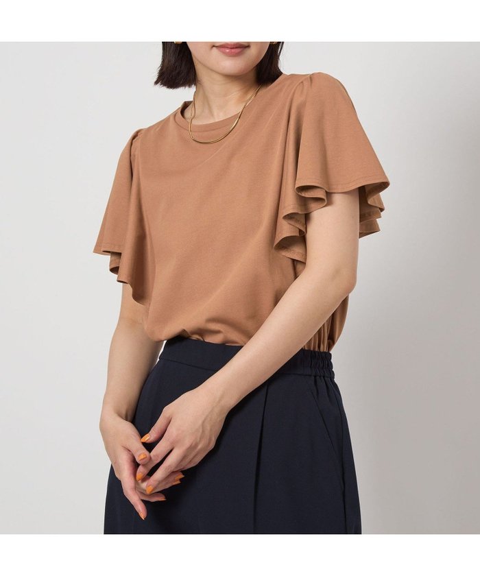 【ユナイテッドアローズ/UNITED ARROWS】のat ease フリル スリーブ カットソー -UVカット- インテリア・キッズ・メンズ・レディースファッション・服の通販 founy(ファニー) https://founy.com/ ファッション Fashion レディースファッション Fashion for Women トップス・カットソー Cut & Sew Tops カットソー・ベーシックTシャツ Cut-and-Sewn Tops / Stretch Tees & Basics 春 Spring カットソー Cut and Sewn Top キャミワンピース Cami Dress, Slip Dress サロペット Overalls, Salopette スリーブ Sleeve, Long Sleeve / Short Sleeve 定番 Standard, Basic Item フリル Frill, Ruffle フロント Front, Front Design ベーシック Basic, Essential アウトレット Outlet / Clearance おすすめ Recommended / Our Picks 夏 Summer エレガント 上品 Elegant ビジネス 仕事 通勤 Business / Work / Commuting |ID: prp329100004801939 ipo3291000000034839512