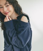 【ラブティックボンボン/La boutique BonBon】の【復刻!miki監修カラーあり】ミニ裏毛オフショルリボンプルオーバー ネイビー|ID: prp329100004801963 ipo3291000000034839624