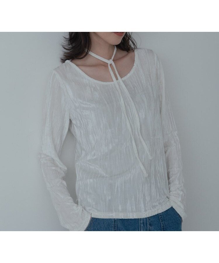 【インディヴィ/INDIVI】の【一部店舗限定】クラッシュベロア2Wayカットソー 人気、トレンドファッション・服の通販 founy(ファニー) ファッション Fashion レディースファッション Fashion for Women トップス・カットソー Cut & Sew Tops カットソー・ベーシックTシャツ Cut-and-Sewn Tops / Stretch Tees & Basics ベロアトップス Velour Tops / Velvet-Look Items エレガント 上品 Elegant カットソー Cut and Sewn Top クラッシュ Distressed, Crashed Style シアー Sheer, See-Through デニム Denim, Jeans Material ベロア Velour, Soft Velvet リボン Ribbon, Bow ワイド Wide, Wide Fit other-1|ID: prp329100004801991 ipo3291000000034839834