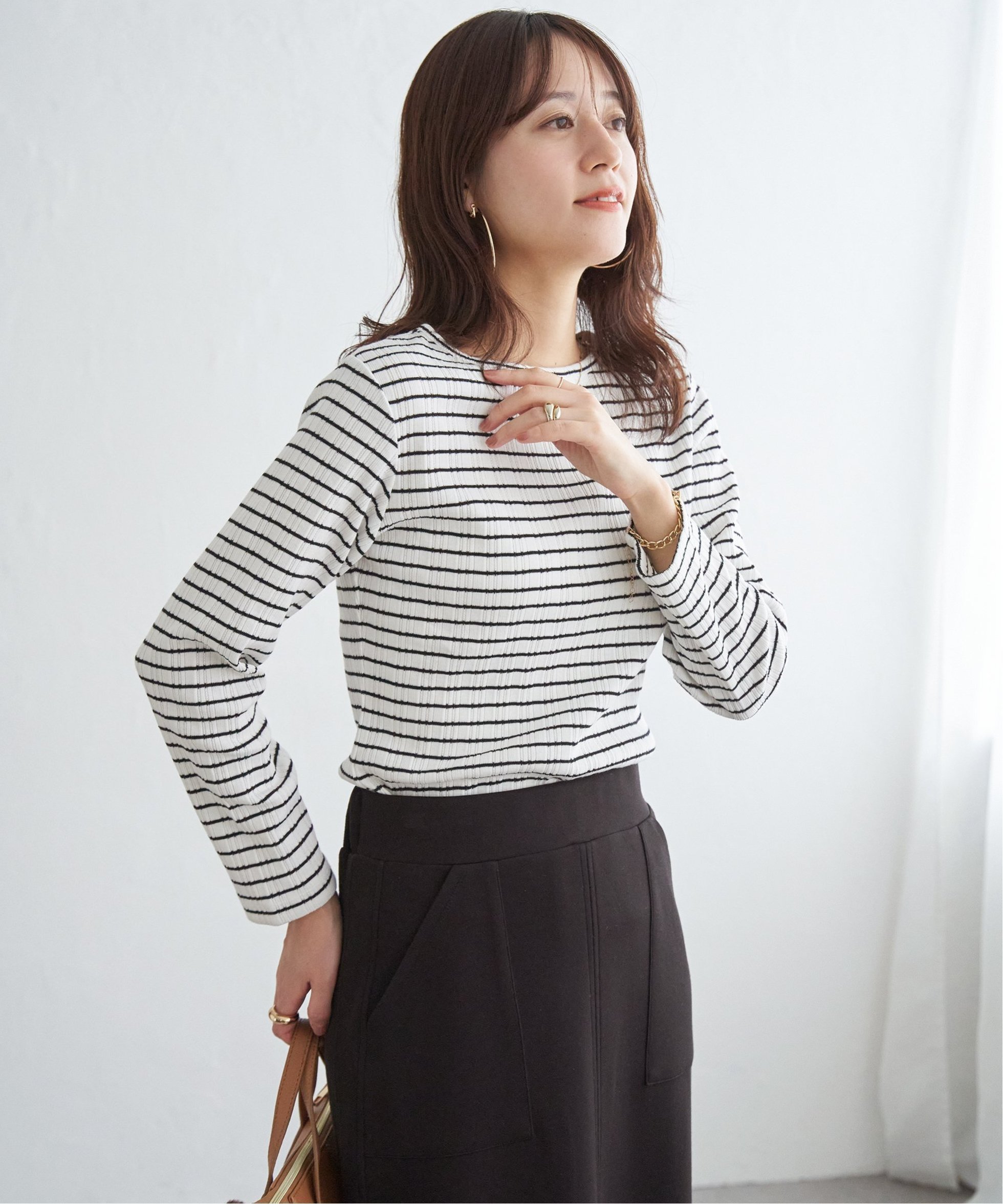 【イッカ/ikka】のストライプジャガードプルオーバー インテリア・キッズ・メンズ・レディースファッション・服の通販 founy(ファニー) 　ファッション　Fashion　レディースファッション　Fashion for Women　トップス・カットソー　Cut & Sew Tops　カジュアルプルオーバー・ニットトップス　Pullovers & Knit Tops / Casual Pullovers　おすすめ　Recommended / Our Picks　カーディガン　Cardigan, Knitwear　ストライプ　Stripe, Striped Pattern　ボーダー|ID: prp329100004801993 ipo3291000000034839854