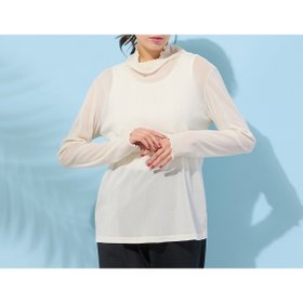 【ピサーノ/PISANO】の【手洗いOK】チュールフロッキー・ボトルネックカットソー 人気、トレンドファッション・服の通販 founy(ファニー) ファッション Fashion レディースファッション Fashion for Women トップス・カットソー Cut & Sew Tops カットソー・ベーシックTシャツ Cut-and-Sewn Tops / Stretch Tees & Basics インナー Innerwear エレガント 上品 Elegant チュール Tulip, Tulip Motif トレンド Trend, Trending Now 長袖 Long Sleeve, Full Sleeve フィット Fit, Slim Fit ベーシック Basic, Essential ボトルネック Bottle Neck, Mock Neck |ID:prp329100004802007