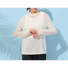 【ピサーノ/PISANO】の【手洗いOK】チュールフロッキー・ボトルネックカットソー オフ|ID: prp329100004802007 ipo3291000000034839991