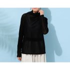 【ピサーノ/PISANO】の【手洗いOK】チュールフロッキー・ボトルネックカットソー ブラック|ID: prp329100004802007 ipo3291000000034839993